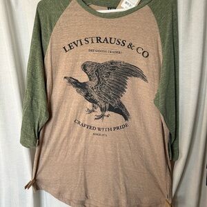 Shirt: levi strauss eagle shirt with original tag large